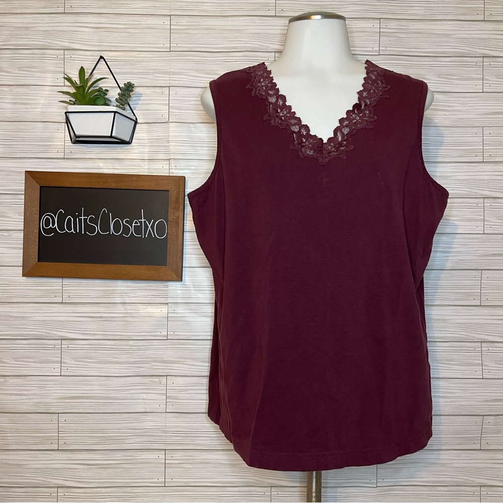 🫶 C.J. Banks by Christopher & Banks Lace Tank Top
